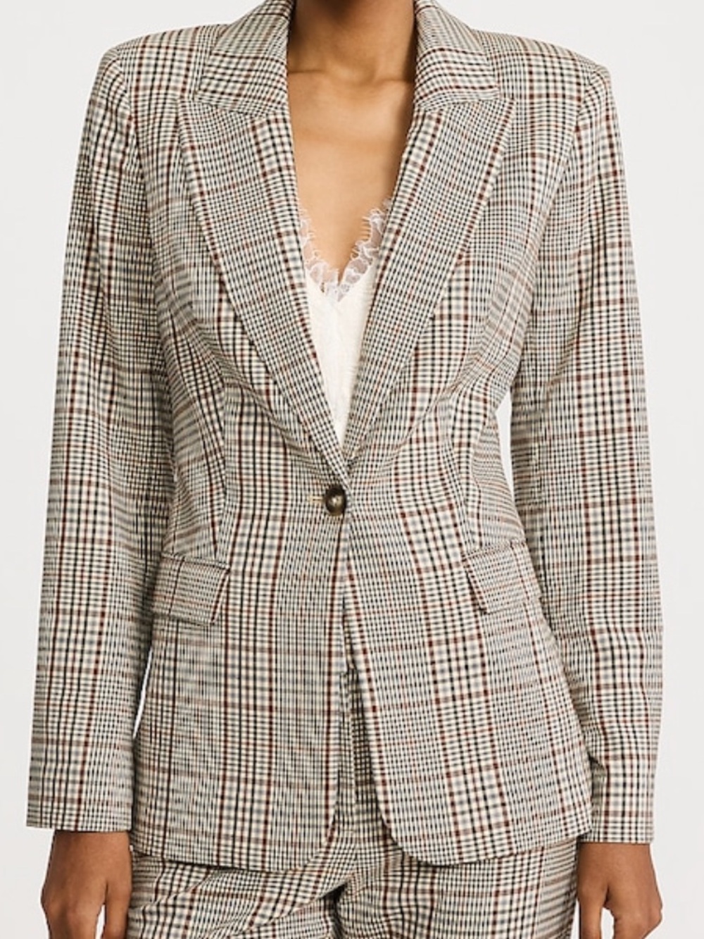 Express Plaid Ling Slim Blazer